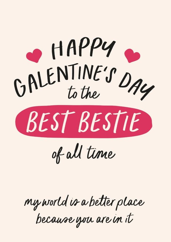 Valentine's Day Card - Galentine's - Best Bestie created by Poppy Lane