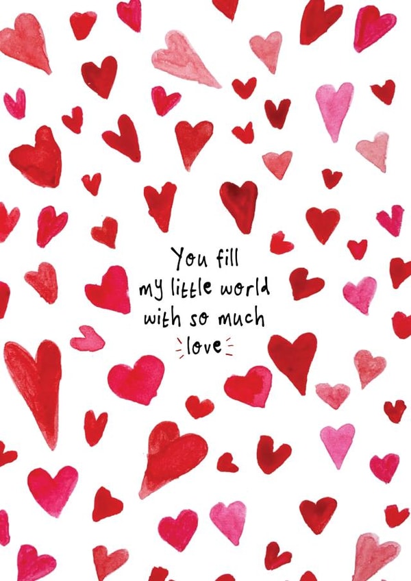 Cute Fill My World With Love Valentine's Card created by Bow & Bell