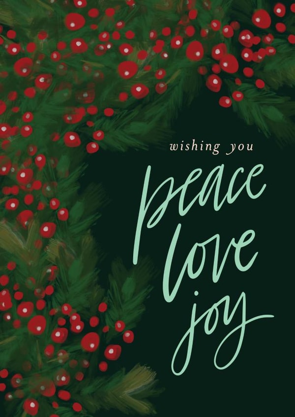 Peace Love Joy Holiday Card created by Lea Velasquez
