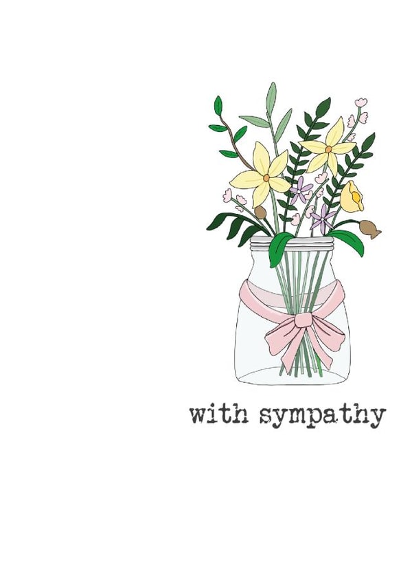 Pretty Sympathy Card - Floral Vase created by Dandelion Stationery
