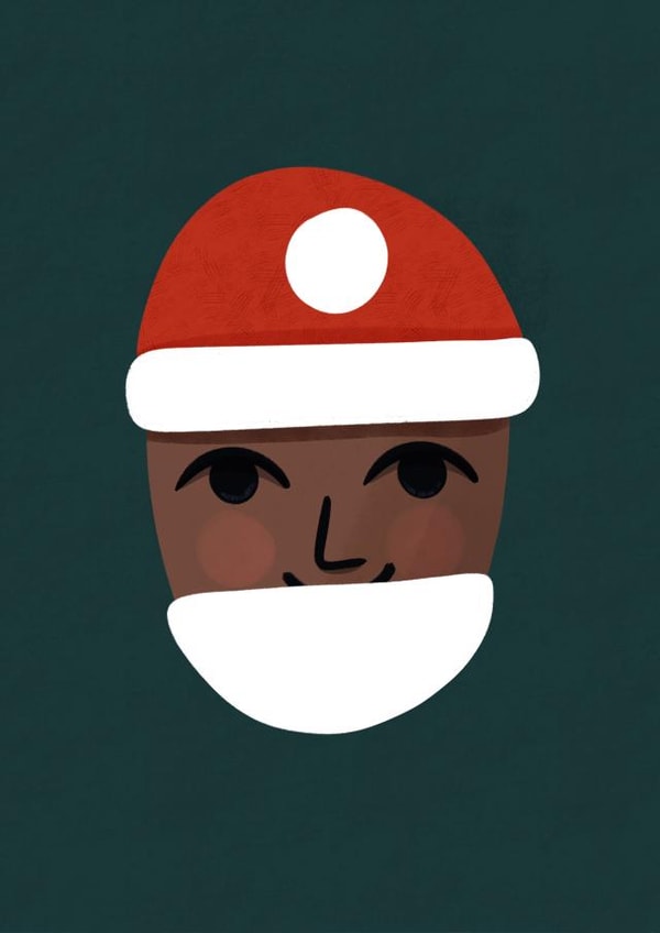 Cute Black Father Christmas - Santa created by BYBAMBY