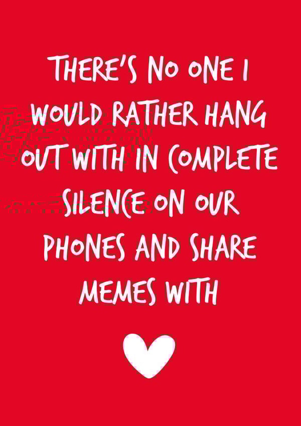 Funny Valentine's Day Card for Significant Other - On Our Phones created by Cards by Lee