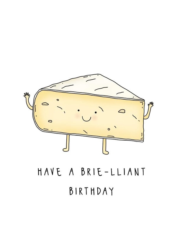 Cute Cheese Brie Birthday Card created by Elena Smith