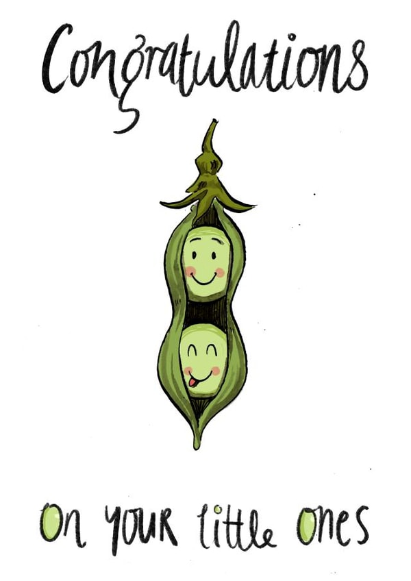 New Baby Twins Peas in a Pod Card created by TS Wolfe