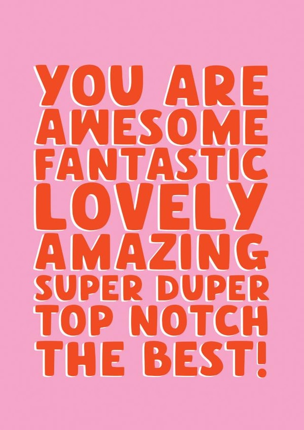 Cute Thank You Card -  'You Are The Best' - Appreciation created by Lucky Lemon Studio 