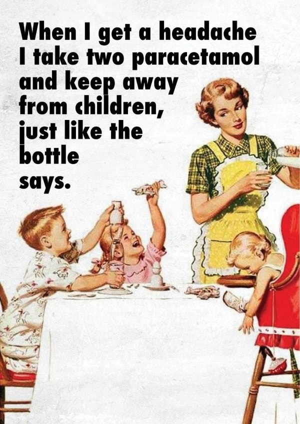 Funny Mother's Day Card - Headache - Retro - Vintage created by Phaedra Peer