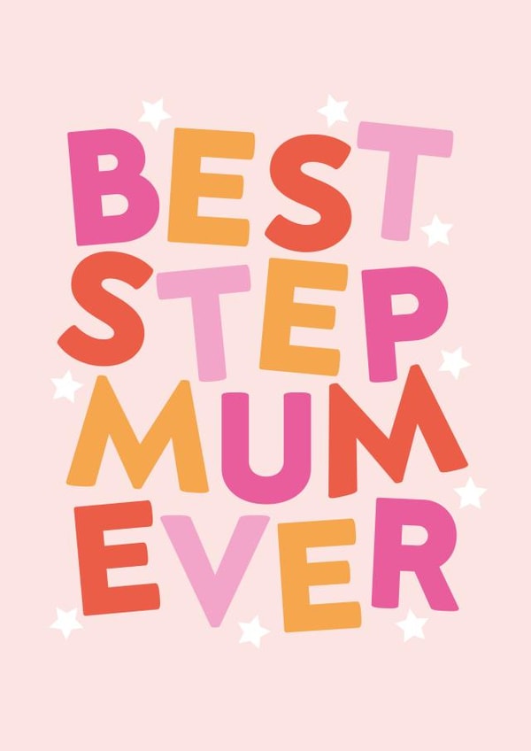 Cute Birthday/Mother's Day Card - Best Stepmum Ever created by Seabird Studio