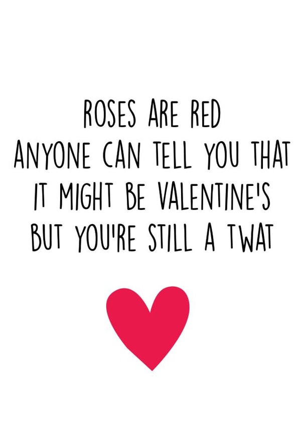 Twat Valentine's day card created by Cheeky Chops Cards