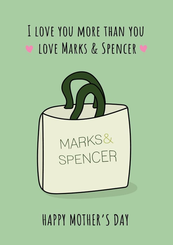Cheeky Mother's Day Card - Love you more than Marks & Spencers created by @Laura Lonsdale Designs