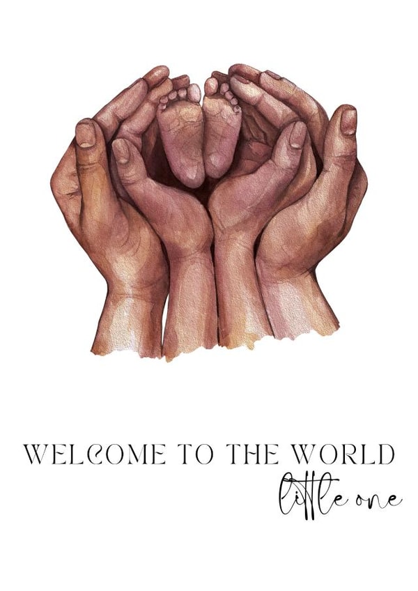 Welcome to the world little one new baby card created by Ruby and Ophelia