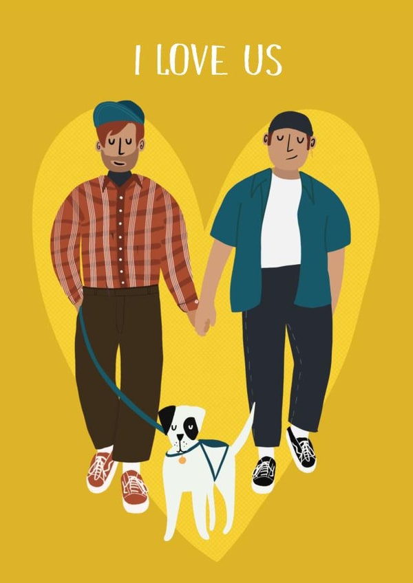 Cute Queer Anniversary/Valentines/Just because card created by AbiGoLucky