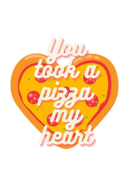 American Greetings Valentinstagskarte 'Pizza-Date' – Mit Folie & Prägung, Inkl. Umschlag, 11,7x17,1 Cm