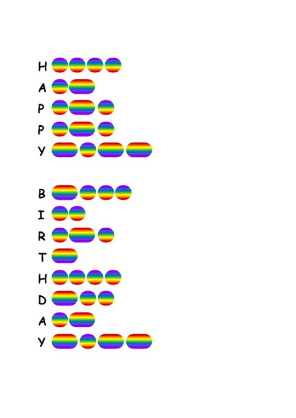 Happy Birthday in Morse created by Owen Rogers