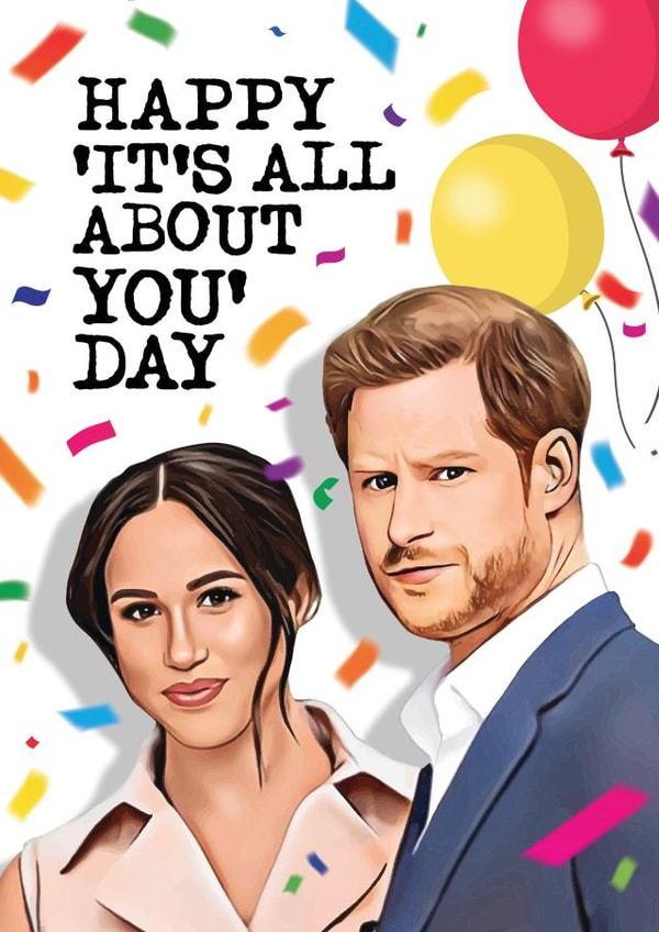 Funny Birthday Card - Harry and Meghan created by Mrs Best Paper Co.