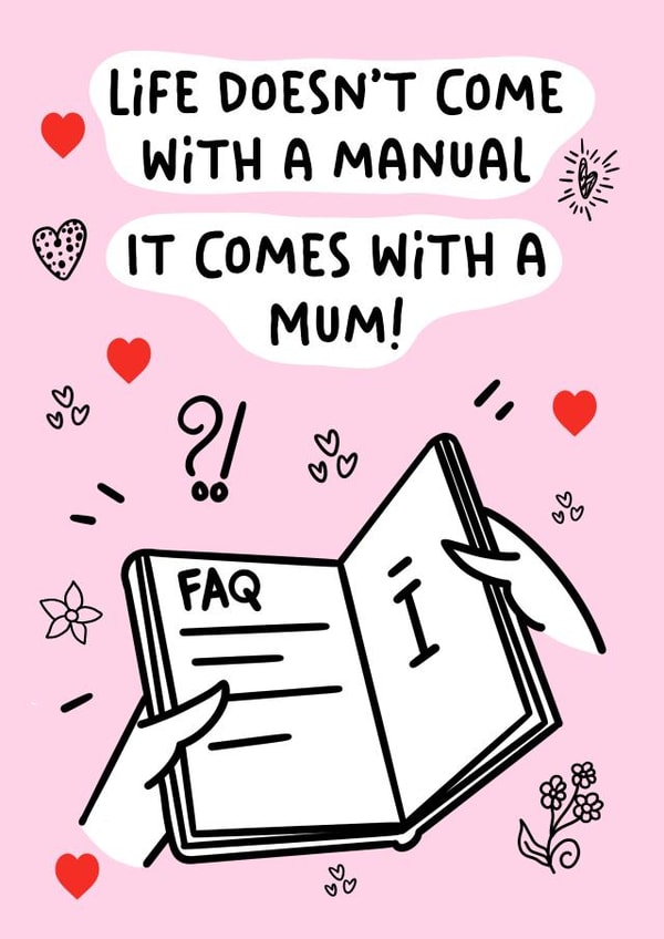 Cute Mother’s Day Card - Mum - Manual created by Jungle Beat Creations