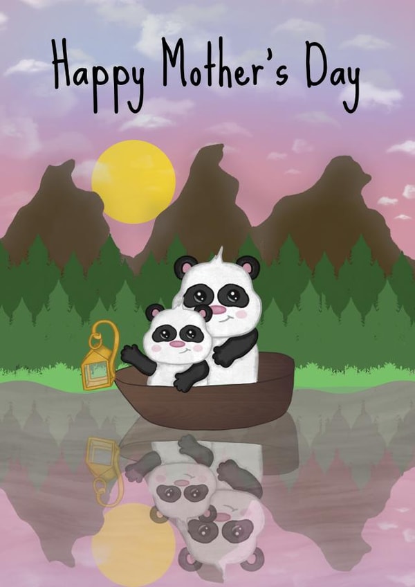 Cute Mother's Day Card - Panda created by @Cupsie's Creations