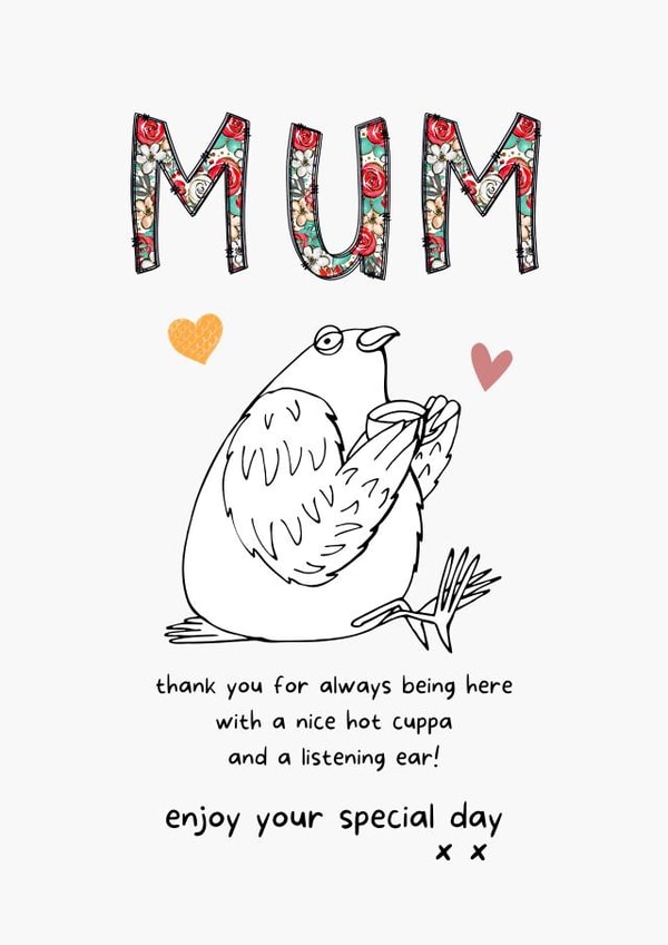 Cute Mother's Day Card - Enjoy your special day - Bird created by Occasional Occasions