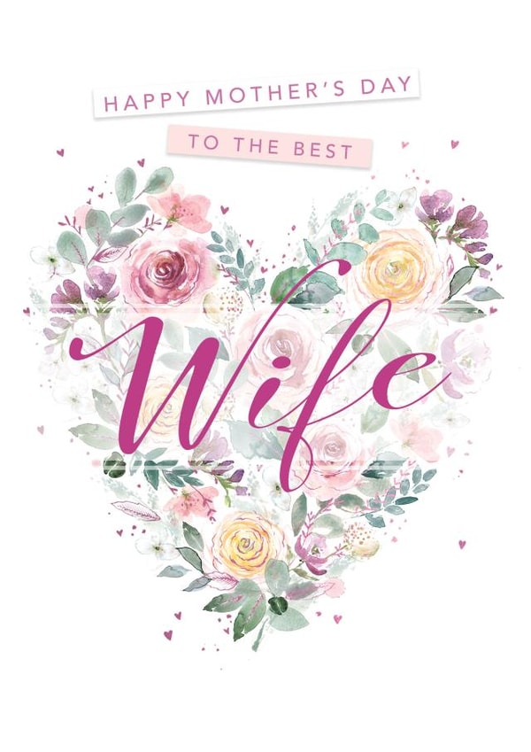 Classic Mother's Day Card - Best Wife created by Di Brookes Design