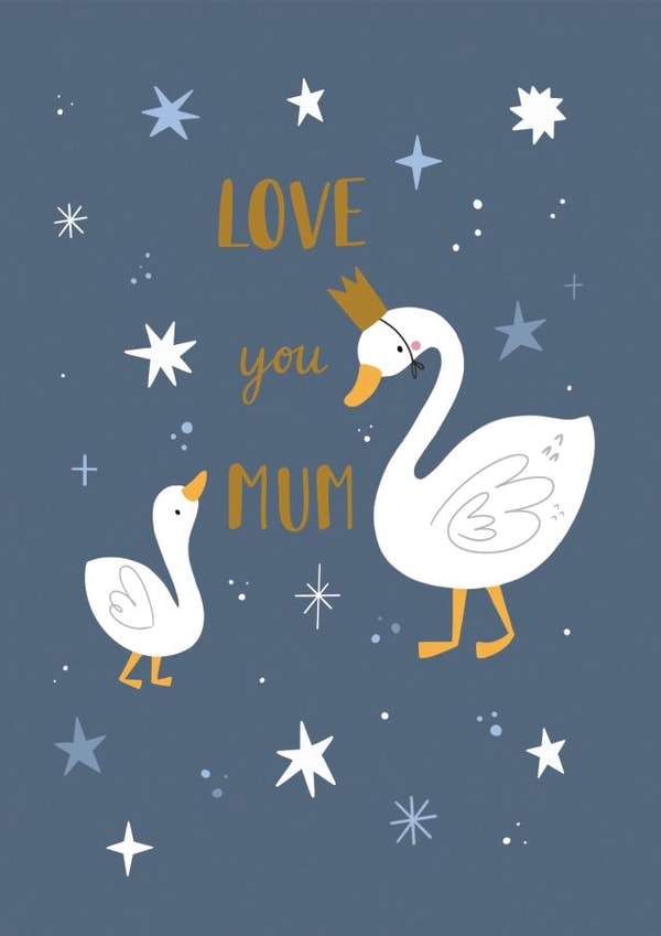Cute and lovely Mother's Day Card. Love you Mum created by Alicia Cambridge