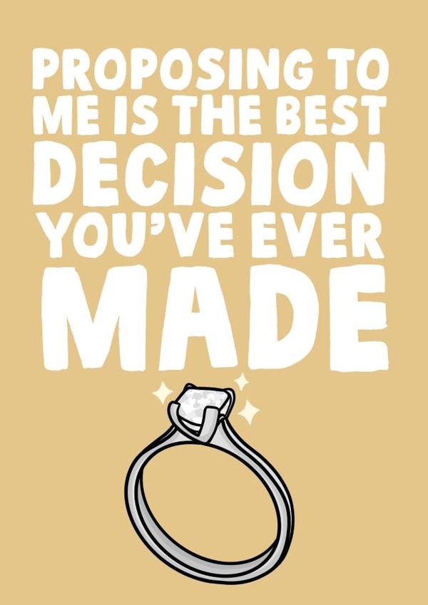 Cute Engagement Card - Propose - Best Decision Ever Made created by Studio Doodles