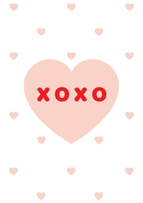 XOXO | Love | Valentine's Greeting Card created by @TheGrafixCat