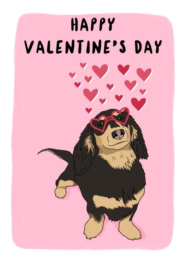 Cute Valentine's Day Card for Significant Other - Dachshund Valentine's Day Card created by TheYoungBandit .
