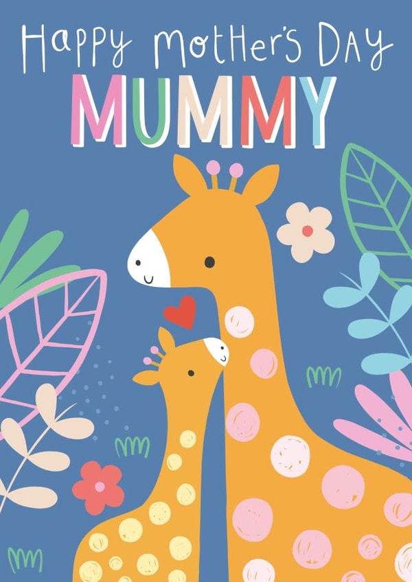 Cute Mother's Day Card - Mummy Giraffe created by Fox and Bird Studio