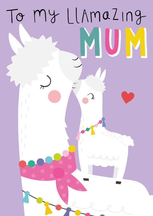 Cute Mother's Day Card - Llamazing Mum created by Fox and Bird Studio