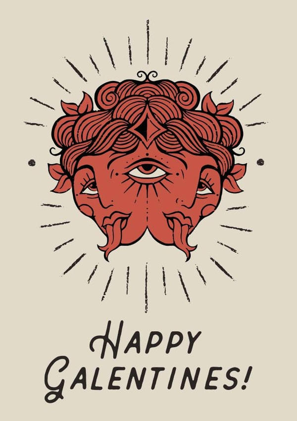 Tattoo Inspired Galentines Card For Your Baddie Gal created by Lavinia Roth