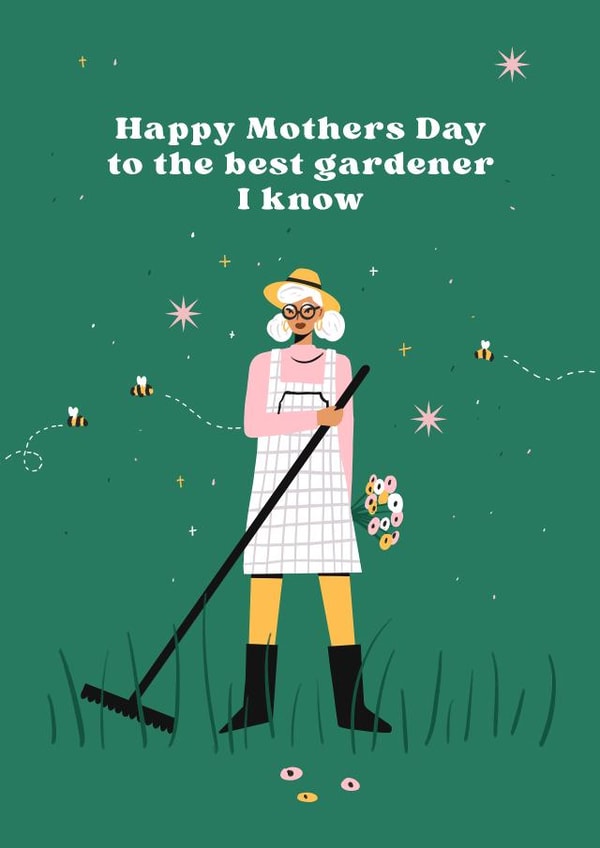 Cute Mothers Day Card - Garden Loving Mum created by Charly Clements