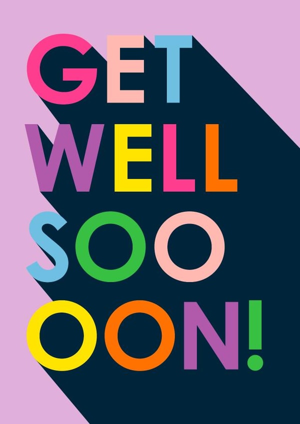 Cheery and bright Get Well Soon Card for your loved ones created by PengellyArt