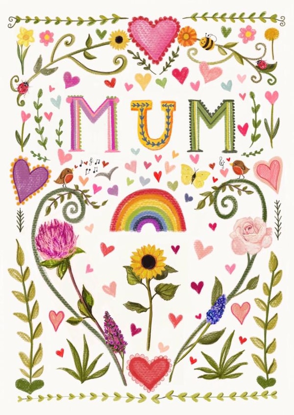 Pretty Mother's Day Card - Bright and cheery Mum created by Love Lucy Illustration