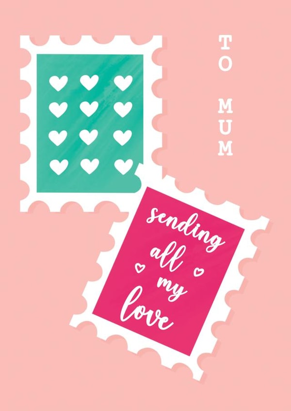 Sending Love | To Mum | Mother's Day Greeting Card created by @TheGrafixCat