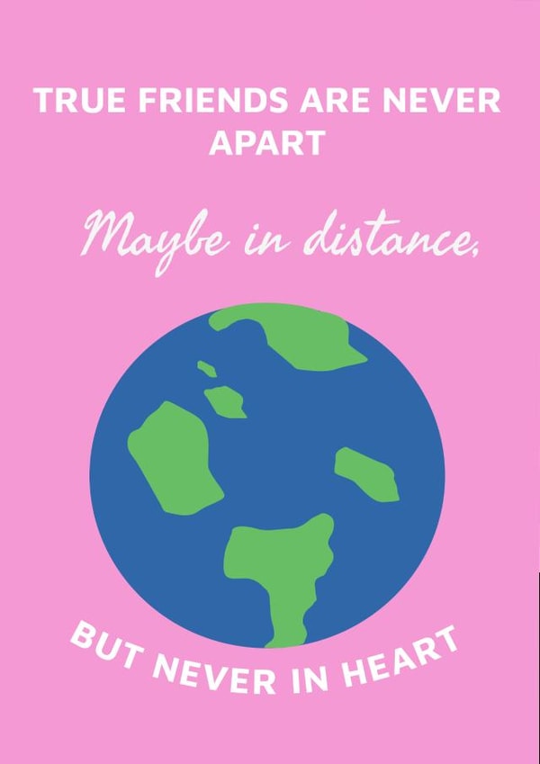 Cute Thinking of You Card - Long Distance - Friend created by AG cards