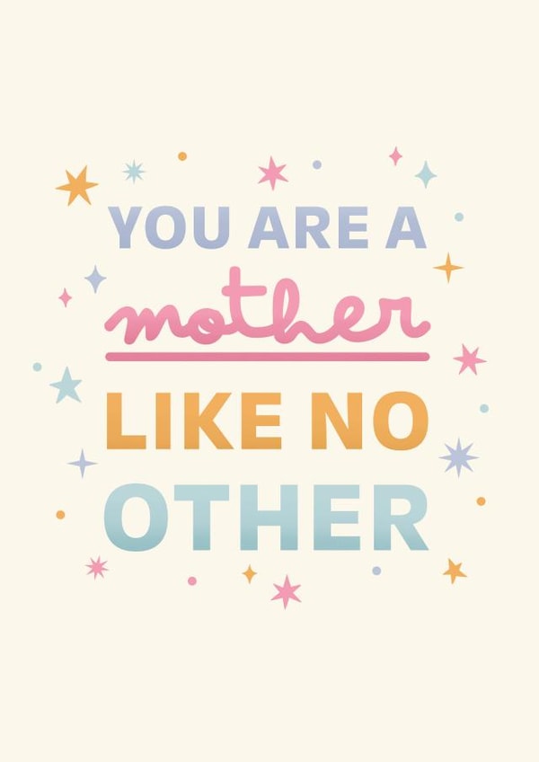Heartfelt mothers day card - Mother like no other created by Kamiya Chirodian