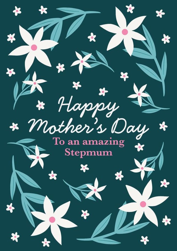 Cute daisy mother's day card for stepmum created by Kamiya Chirodian