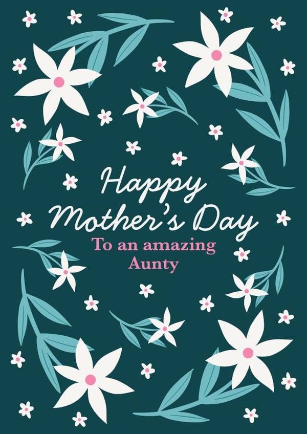 Cute daisy mother's day card for aunty who is more like a mum created by Kamiya Chirodian