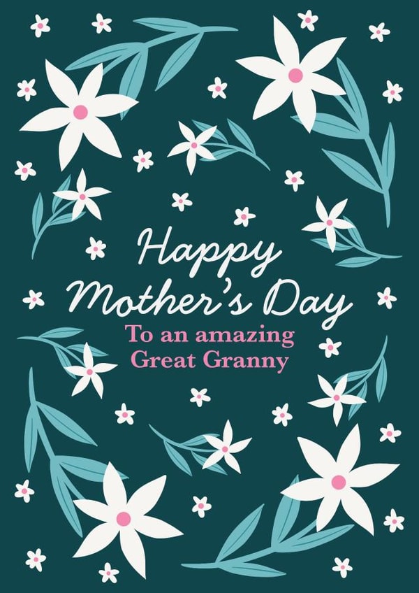 Cute daisy mother's day card - great granny created by Kamiya Chirodian