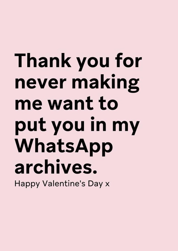 Funny Valentine's Card for Partners - Thank you for being well behaved created by Thursday