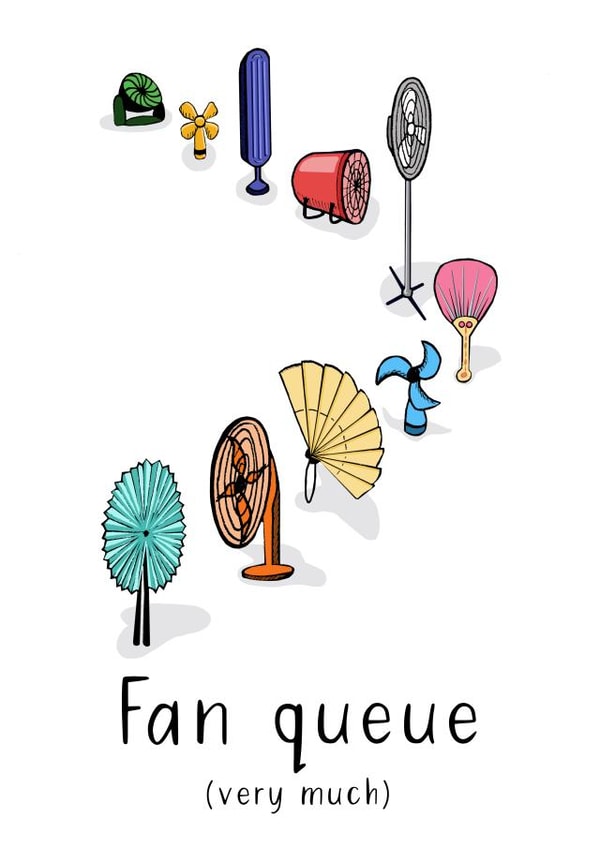 Fan queue (very much) thank you card created by Maddy Bennett