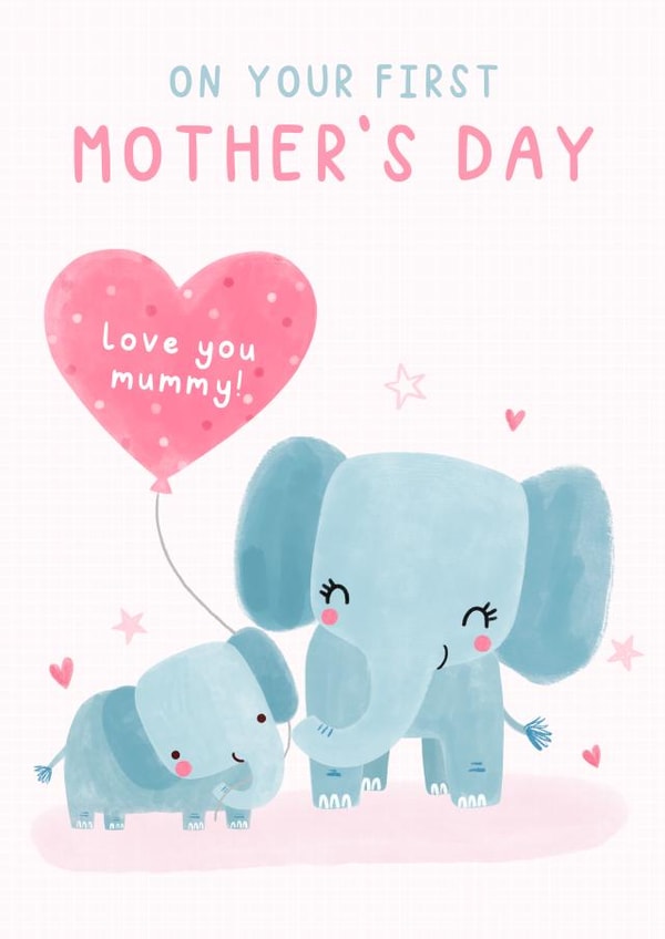 Cute Mother's Day Card - 1st - Elephants created by Jess Moorhouse