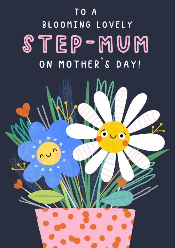 Cute Mother's Day Card - Blooming Lovely Step Mum created by Jess Moorhouse