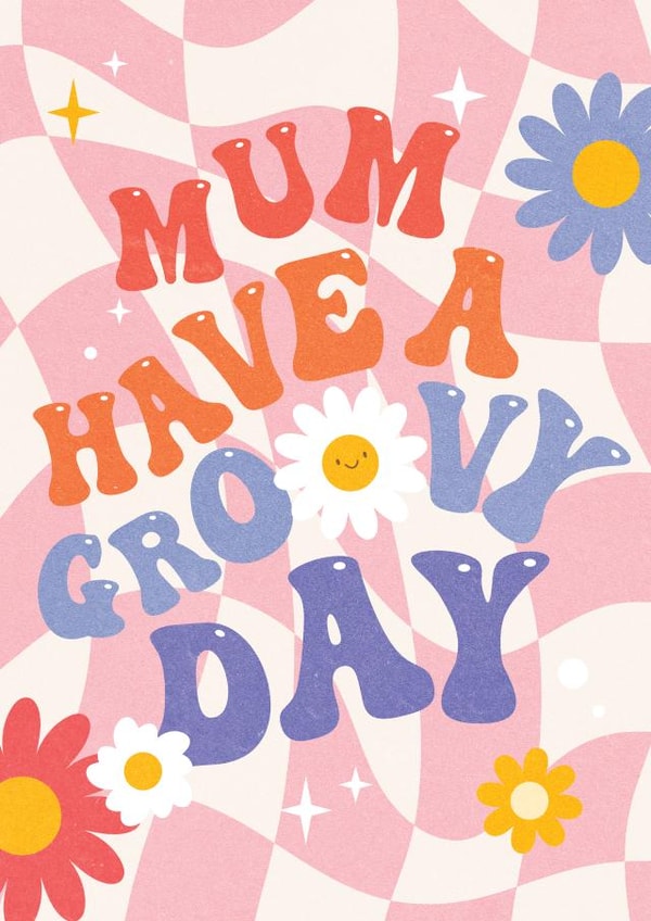 Groovy Mother's Day Card - Retro Mum created by Mrs Best Paper Co.
