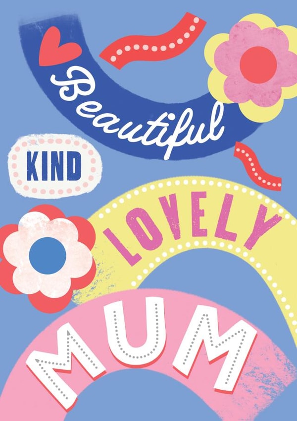 Cute Mothers Day card - Typography-inspired modern contemporary created by Laura Darrington Design Ltd.