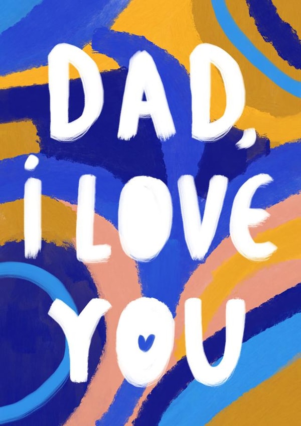 Modern Abstract Birthday Card for Dad - Vibrant Father’s Day Card - Thank you created by Yolidoo