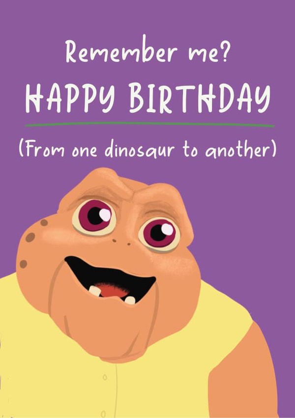 Funny birthday card for a friend From the Stone Age - Dinosaurs TV created by LittleTalesByGem