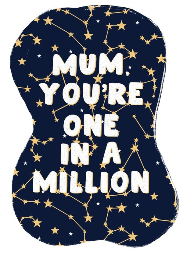 Cute Mother's Day Card - One in a Million created by Soph AC Studio