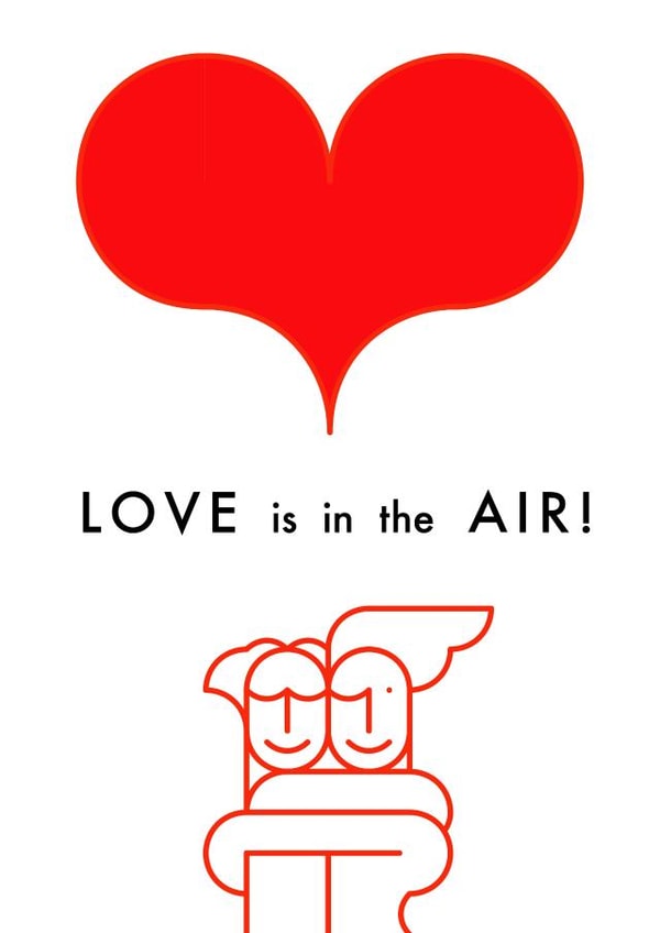 Valentine's Day Card - anniversary - Love - geometry design - Wedding created by Yijing Li