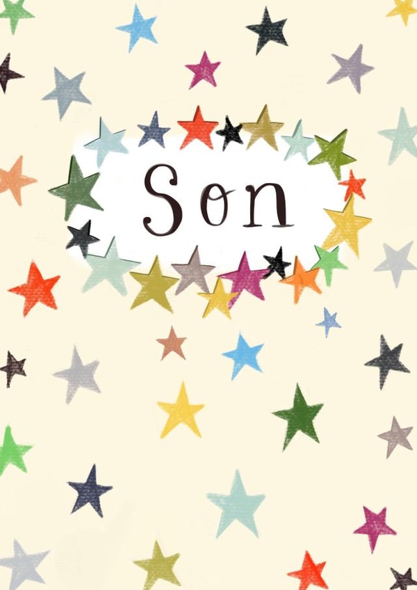 Cute Birthday Card - Son - Star created by Love Lucy Illustration