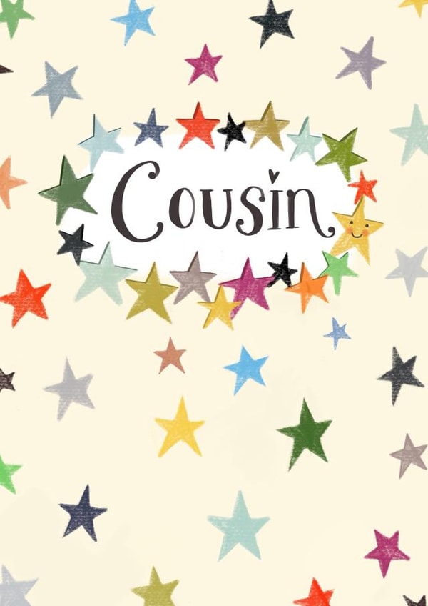 Cute Birthday Card - Star - Cousin created by Love Lucy Illustration